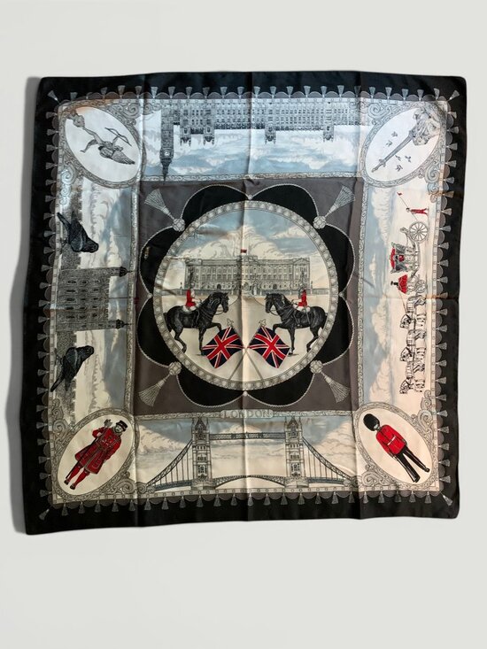 None Accessories - London silk scarf